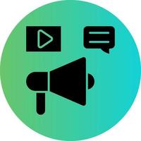 Media Campaign Vector Icon Design
