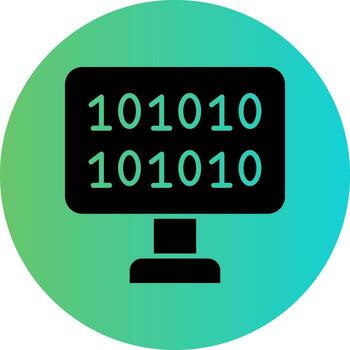 diseño de icono de vector de código binario