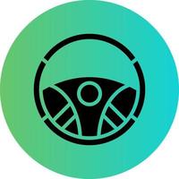 Steering Wheel Vector Icon Design