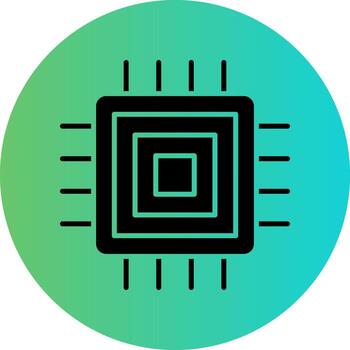 Microprocessor Vector Icon Design