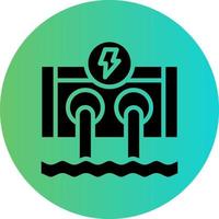 diseño de icono de vector de energía hidroeléctrica