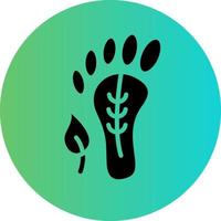 Carbon Footprint Vector Icon Design