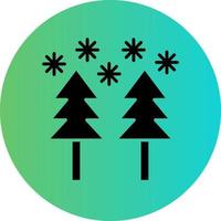 Snow Forest Vector Icon Design