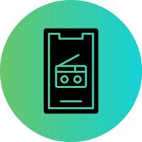 Mobile Radio Vector Icon Design