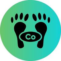 Carbon Footprint Vector Icon Design