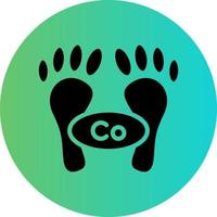 Carbon Footprint Vector Icon Design