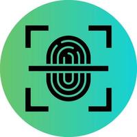 Fingerprint Scan Vector Icon Design