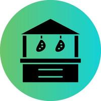 Meat Stall Vector Icon Design