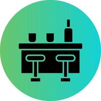 Bar Counter Vector Icon Design