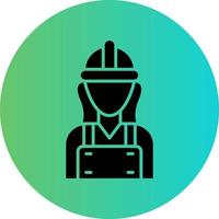 Lady Worker Vector Icon Design