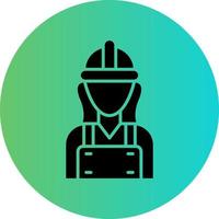 Lady Worker Vector Icon Design