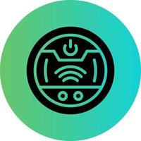 Robot Vaccum Vector Icon Design