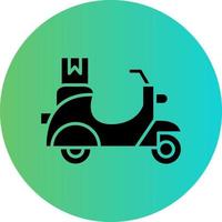Delivery Scooter Vector Icon Design