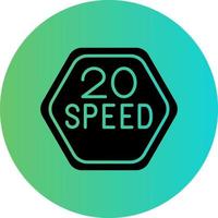 Speed Limit Vector Icon Design