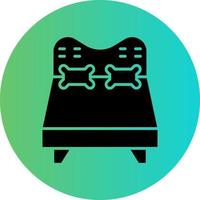 diseño de icono de vector de cama doble