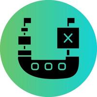 Pirate Ship Vector Icon Design