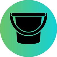 Water Bucket Vector Icon Design