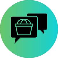 Ecommerce Chat Vector Icon Design