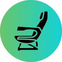 Airplane Seat Vector Icon Design