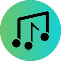 diseño de icono de vector de notas musicales