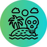 Skull Island Vector Icon Design