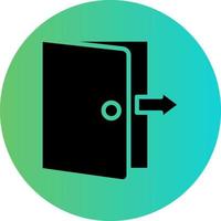 Exit Door Vector Icon Design