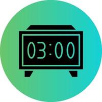 Digital Clock Vector Icon Design
