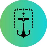 Ship Anchor Vector Icon Design