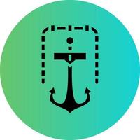 Ship Anchor Vector Icon Design