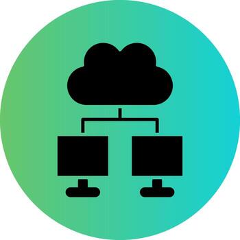 diseño de icono de vector de computación en la nube