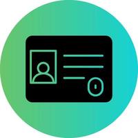 Identification Card Vector Icon Design