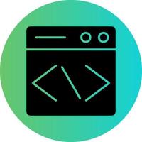 Website Coding Vector Icon Design