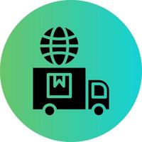 Global Delivery Vector Icon Design