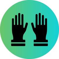 Working Gloves Vector Icon Design