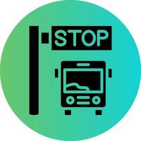 Bus Stop Vector Icon Design