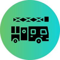 Ladder Truck Vector Icon Design