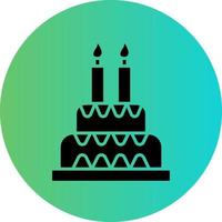 diseño de icono de vector de pastel de cumpleaños