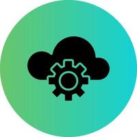 Cloud Settings Vector Icon Design