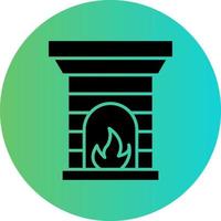 Fireplace Vector Icon Design