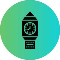 Clock Tower Vector Icon Design