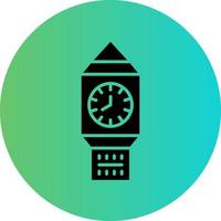 Clock Tower Vector Icon Design