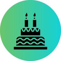 diseño de icono de vector de pastel de cumpleaños