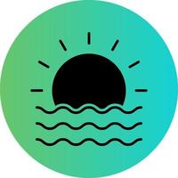 Sunset Vector Icon Design