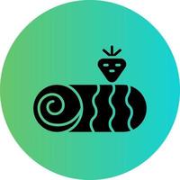 Roll Cake Vector Icon Design