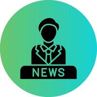 News Anchor Vector Icon Design