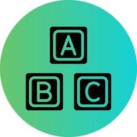 ABC Blocks Vector Icon Design