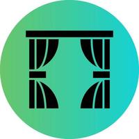 Curtains Vector Icon Design