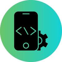 Mobile Coding Vector Icon Design