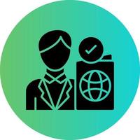 Passport Control Vector Icon Design