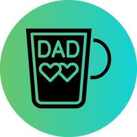 DAD Mug Vector Icon Design